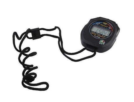 Digitalt stoppur med kompass 1/100 s, snöre 58 cm, AG13 ingår