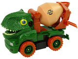 Dinosaurie betongbil byggsats 17 cm med skruvmejsel, friktionsdrift