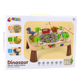 Dinosaurie fiskespel bord med roterande platta, ljud/ljus 33x25x20 cm