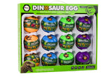 Dinosaurieägg leksak 12-pack skruvbara ägg med dinosaurier 10 cm