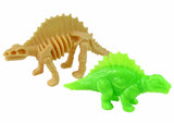 Dinosaurieägg leksak 9x7 cm transparent med 2 dinosauriefigurer
