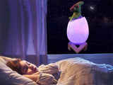 Dinosaurielampa RGB LED med träbas 7 färglägen inkl strömkabel