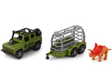 Dinosaurietransportbil leksak med bur, dinosaurie & skruvmejsel 3+