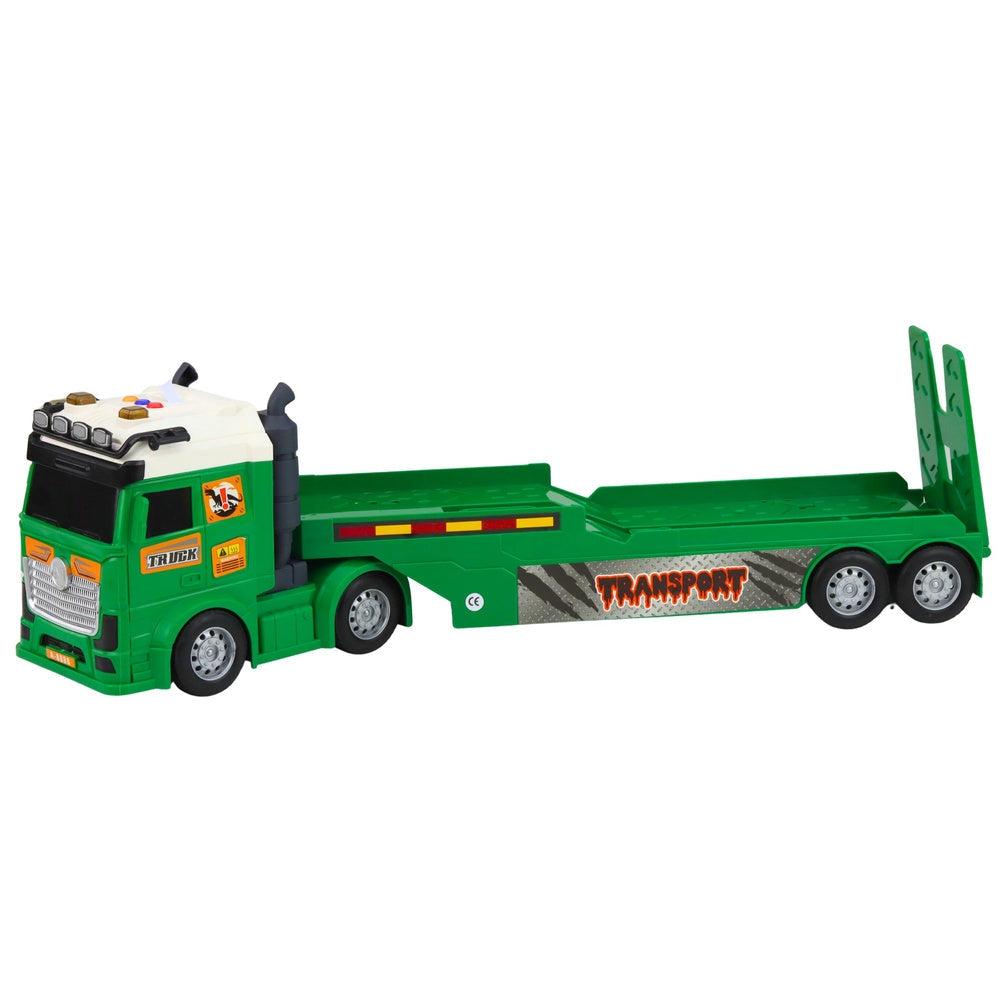 Dinosaurie transportset leksak lastbil med ljus/ljud, helikopter & figur