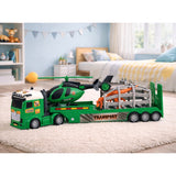 Dinosaurie transportset leksak lastbil med ljus/ljud, helikopter & figur