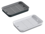 Diskbricka med avrinningsinsats plast 37x24,5 cm grå/vit mix