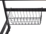 Diskställ över diskho med bestickhållare 6 krokar svart 85 cm
