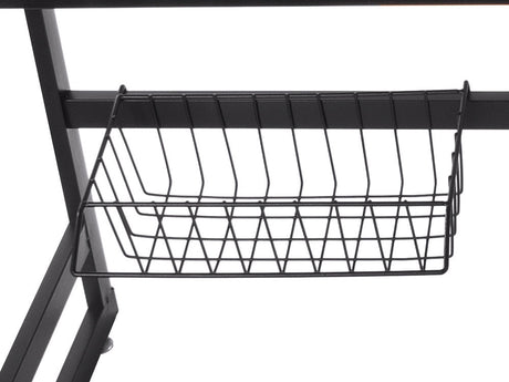 Diskställ över diskho med bestickhållare 6 krokar svart 85 cm