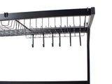 Diskställ över diskho med bestickhållare 6 krokar svart 85 cm