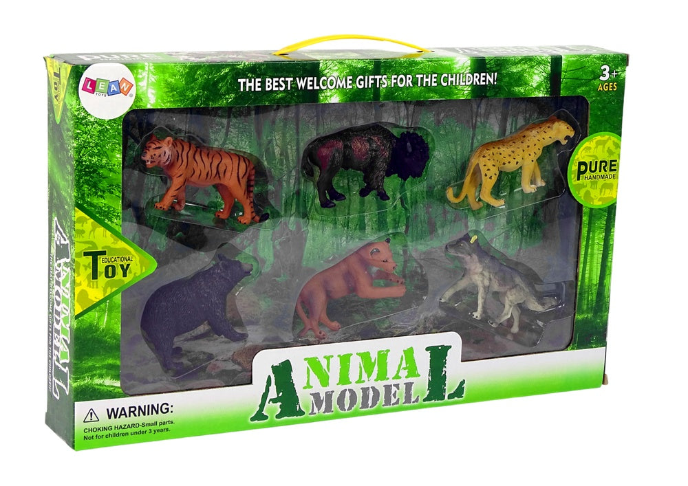 Djurfigurer set 6-pack plast 10 cm, från 3 år (CE/EN71)