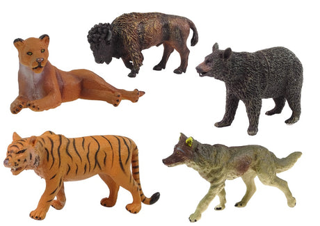 Djurfigurer set 6-pack plast 10 cm, från 3 år (CE/EN71)