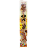 Djurfigurer vilda djur 4-pack plast 6 cm giraff flodhäst schimpans björn