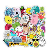 Djurstickers 50-pack vattentäta PVC 3–10 cm för mobil och böcker