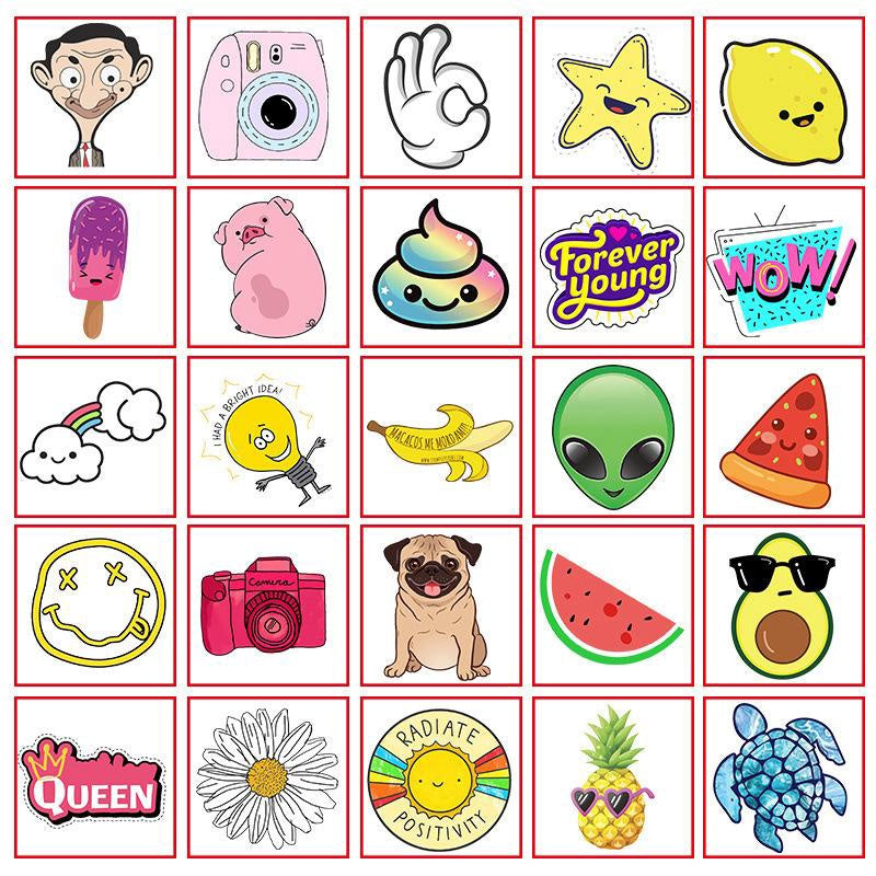 Djurstickers 50-pack vattentäta PVC 3–10 cm för mobil och böcker