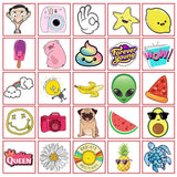 Djurstickers 50-pack vattentäta PVC 3–10 cm för mobil och böcker