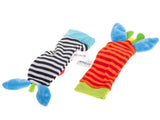 Djurstrumpor baby med skallra 2-pack mjuka polyester CE