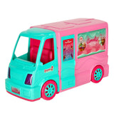 Dockbil 2-i-1 food truck/camper med docka och tillbehör 21 delar