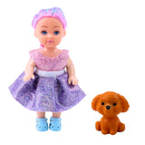 Dockset 12 cm med våningssäng, stege och hundfigur