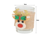 Doftljus i glas med renmotiv 2-pack brinntid ca 10 h 6x5 cm