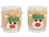 Doftljus i glas med renmotiv 2-pack brinntid ca 10 h 6x5 cm