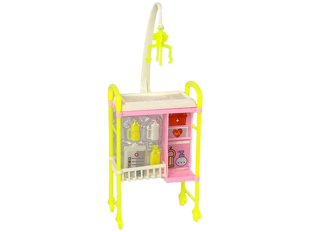 Doktorsdocka 30 cm med första hjälpen-station, badkar & stetoskop