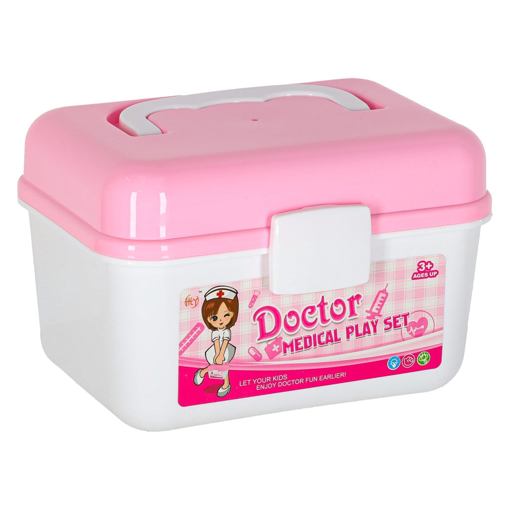 Doktorset i koffert 35 delar med labbrock, ljus/ljud, batterier ingår