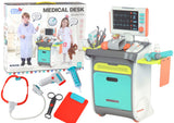 Doktorsvagn leksak med EKG/röntgenmonitor och tillbehör, 3+ år