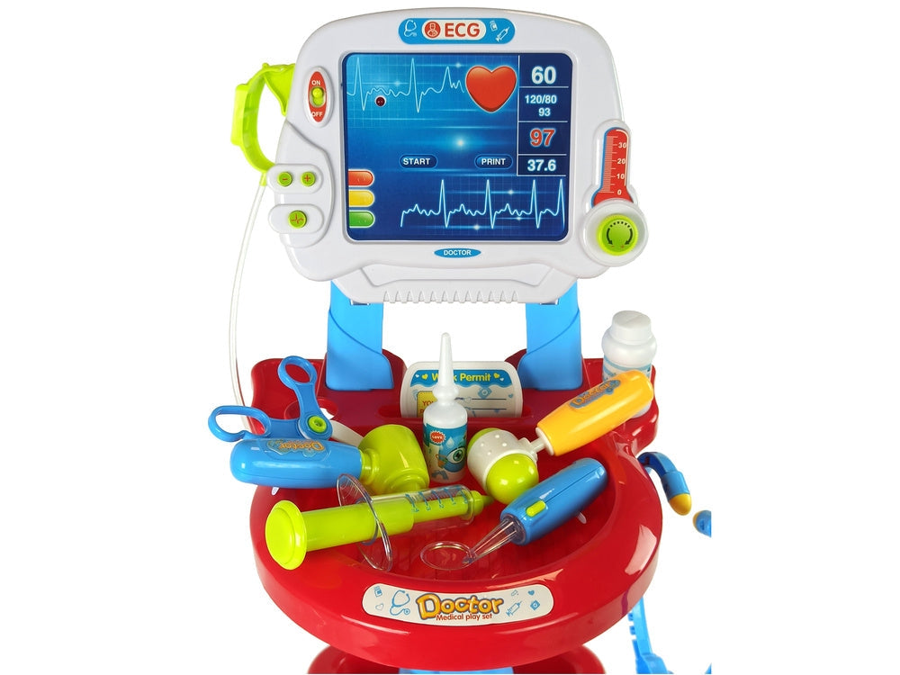 Doktorvagn leksaksset med EKG-panel och ljus/ljud, 3+ år