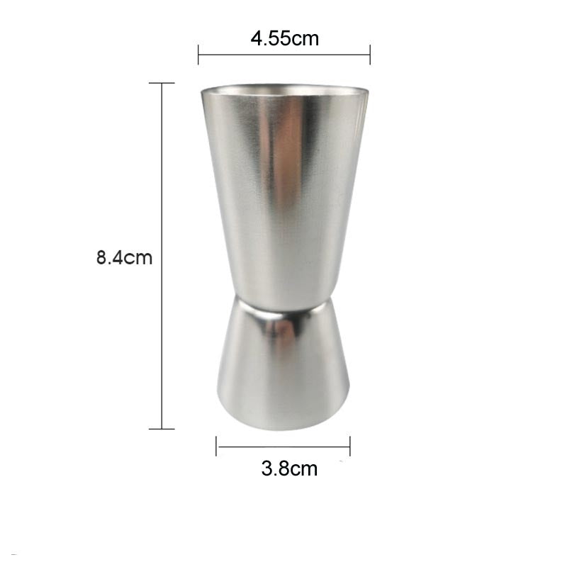 Drinkmått dubbelt mätglas 30/60 ml i stål silver