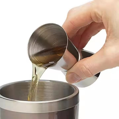 Drinkmått dubbelt mätglas 30/60 ml i stål silver