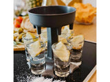 Dryckesdispenser med 6 shotglas 50 ml och hopfällbart stativ plast
