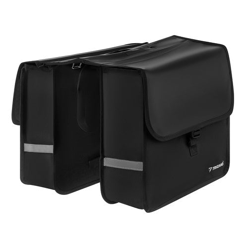Dubbel cykelväska 28L vattentålig 600D PVC med reflex för pakethållare