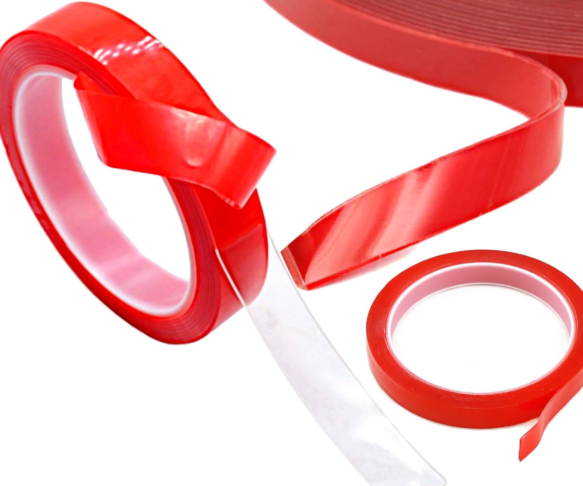 Dubbelhäftande akryltape transparent 6 mm x 3 m för plast och glas