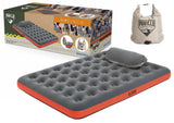 Dubbel luftmadrass 203x152x22 cm med AirCinch-pump och 2-i-1 kudde