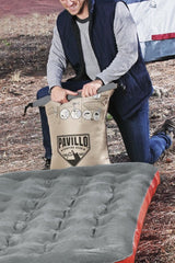 Dubbel luftmadrass 203x152x22 cm med AirCinch-pump och 2-i-1 kudde