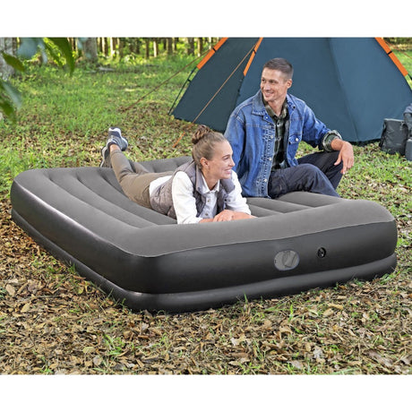 Dubbel luftmadrass 203x152x36 cm TriTech med USB-pump och kudde