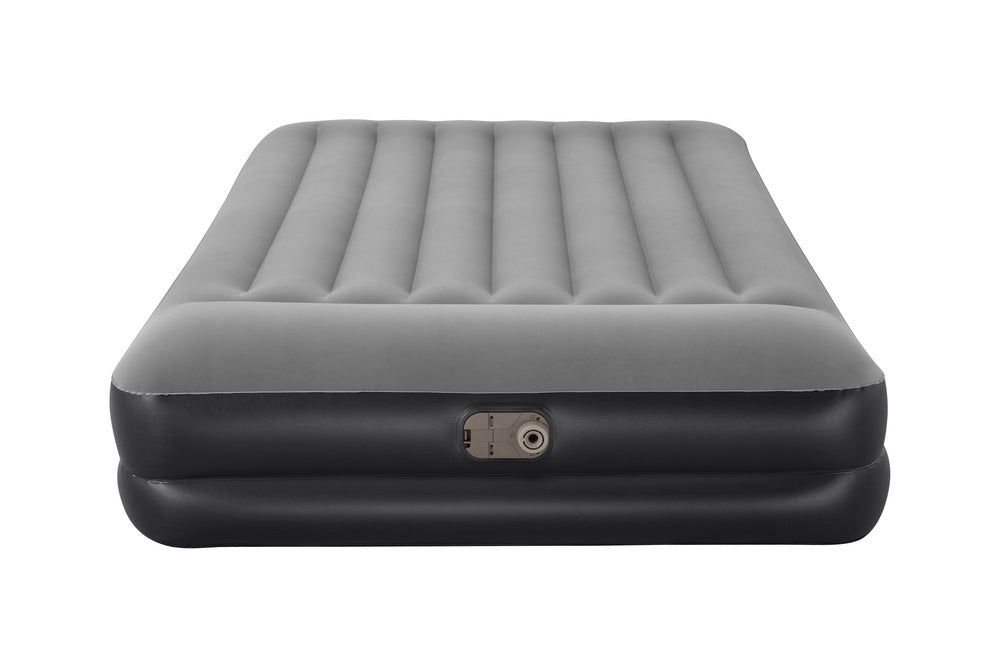 Dubbel luftmadrass 203x152x46 cm med inbyggd 220-240V pump och kudde