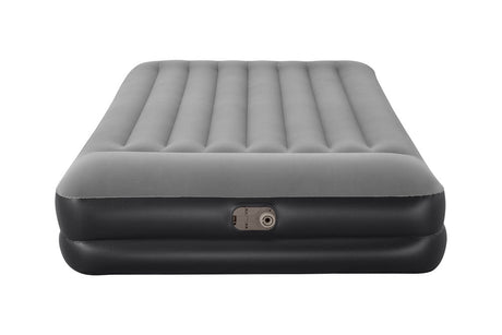 Dubbel luftmadrass 203x152x46 cm med inbyggd 220-240V pump och kudde