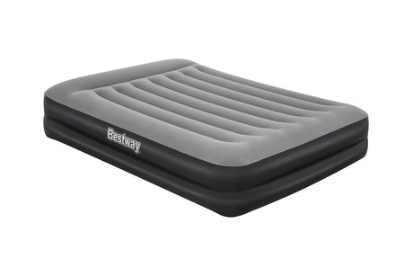 Dubbel luftmadrass 203x152x46 cm med inbyggd 220-240V pump och kudde