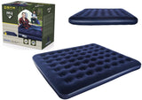 Dubbel luftmadrass 203x183x22 cm PVC med velour, coil-beam