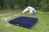 Dubbel luftmadrass 203x183x22 cm PVC med velour, coil-beam