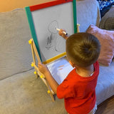 Dubbelsidig magnetisk barnritbräda med krita & whiteboard 65,5 cm