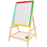 Dubbelsidig magnetisk barnritbräda med krita & whiteboard 65,5 cm