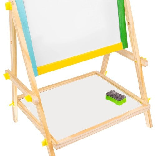 Dubbelsidig magnetisk barnritbräda med krita & whiteboard 65,5 cm