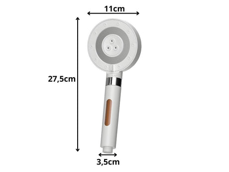 Duschhuvud med filter 5 spraylägen 27,5 cm blandade färger