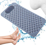 Duschmatta PVC grå 69x35,5 cm halkskydd sugkoppar massage/fottvätt