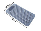 Duschmatta PVC grå 69x35,5 cm halkskydd sugkoppar massage/fottvätt