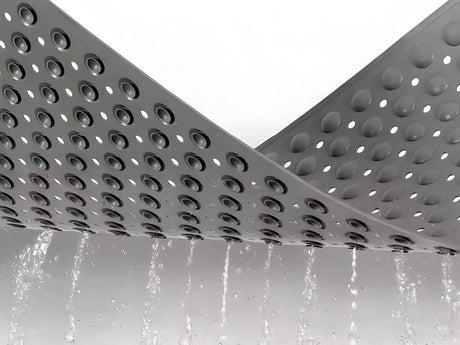 Duschmatta PVC grå 69x35,5 cm halkskydd sugkoppar massage/fottvätt