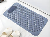 Duschmatta PVC grå 69x35,5 cm halkskydd sugkoppar massage/fottvätt