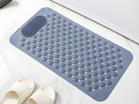Duschmatta PVC grå 69x35,5 cm halkskydd sugkoppar massage/fottvätt